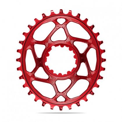 Absolute Black Oval MTB Chainring - 1X SRAM Direct Mount BOOST148 (3mm Offset)-Red