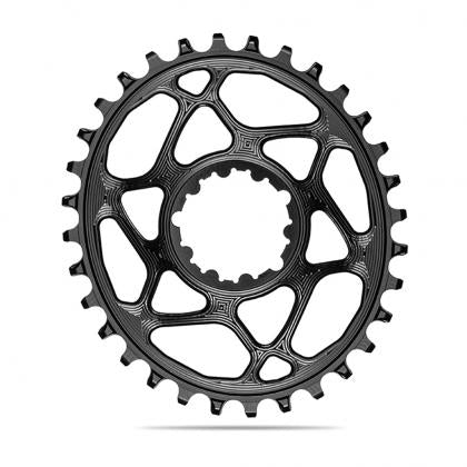 Absolute Black Oval MTB Chainring - 1X SRAM Direct Mount BOOST148 (3mm Offset)-Black