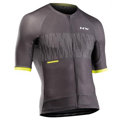 Northwave Storm Air Jersey-Anthra/Yellow
