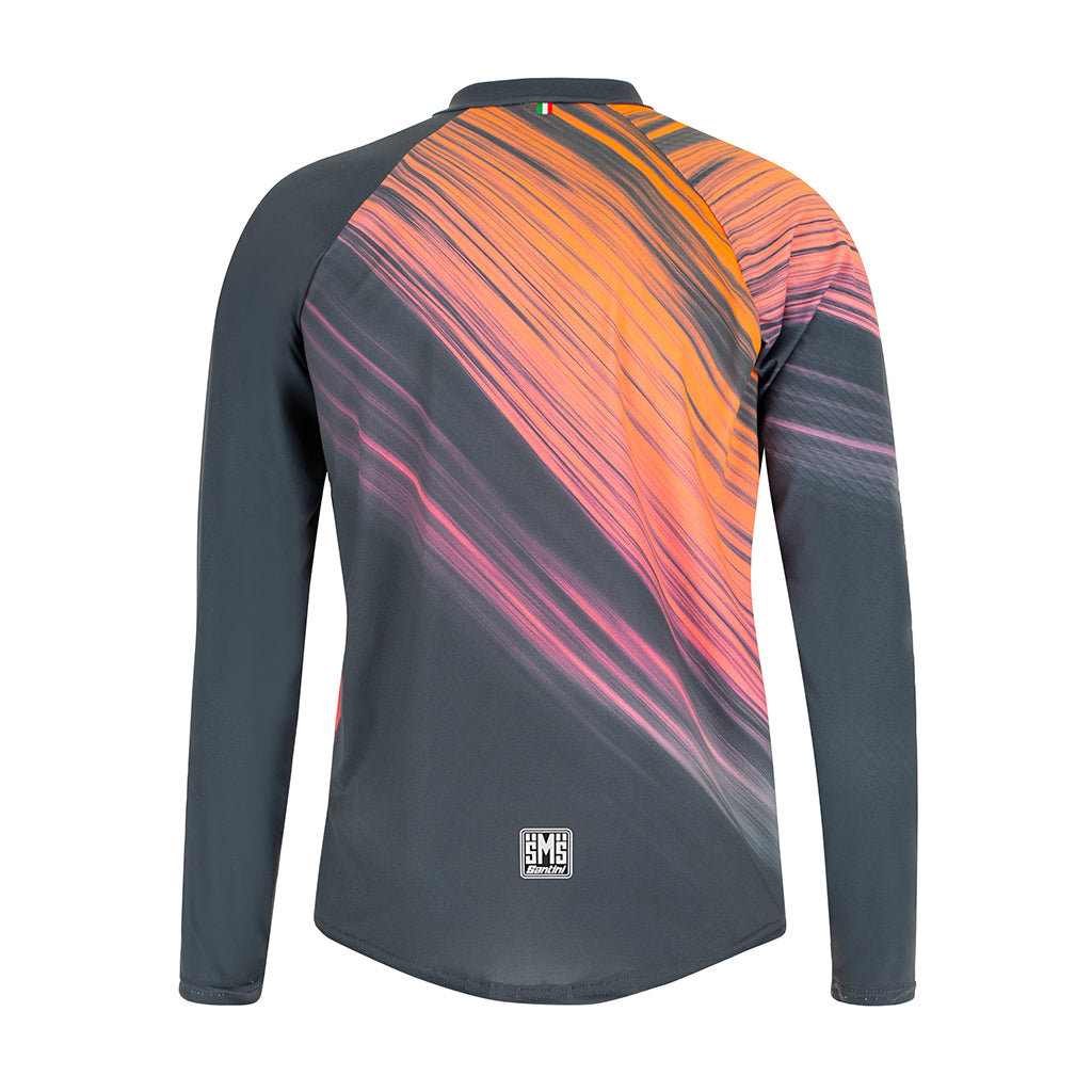 Santini MTB Sasso Thermal Long Sleeve Jersey-Red