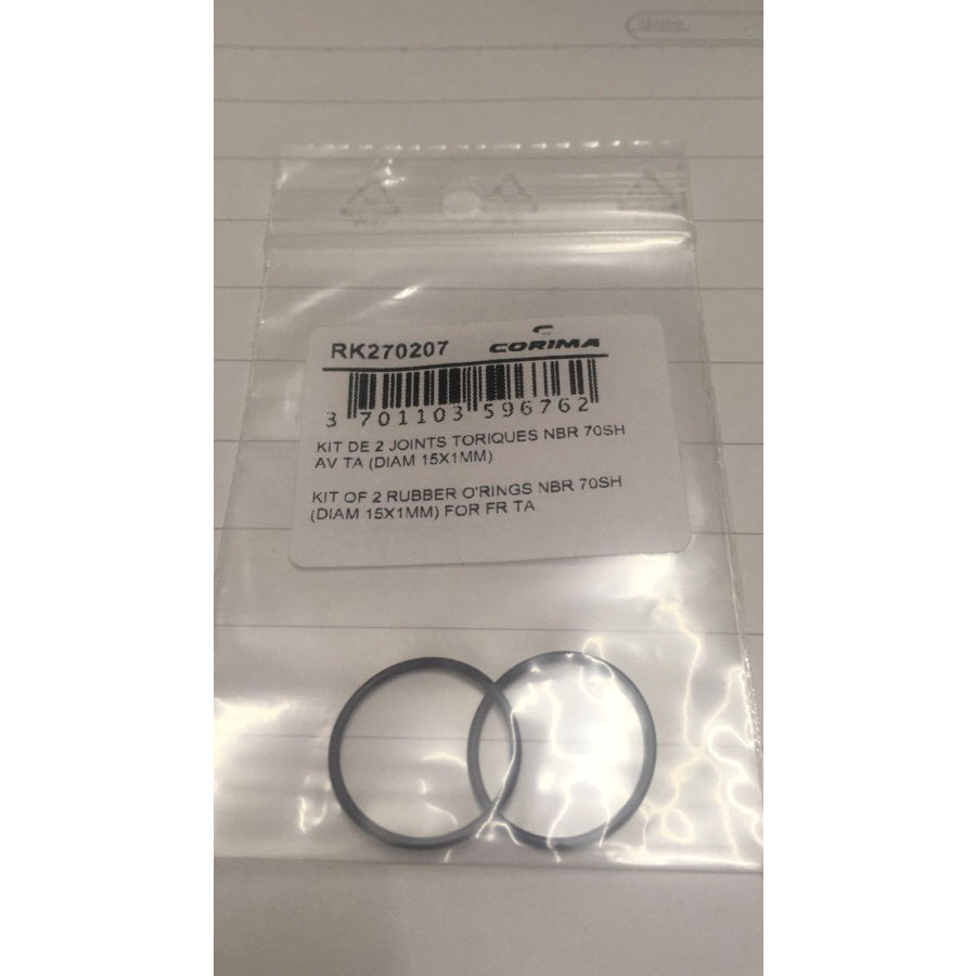 corima spare kit of 2 rubber O'rings NBR 70SH (diameter 15X1mm) for FR TA