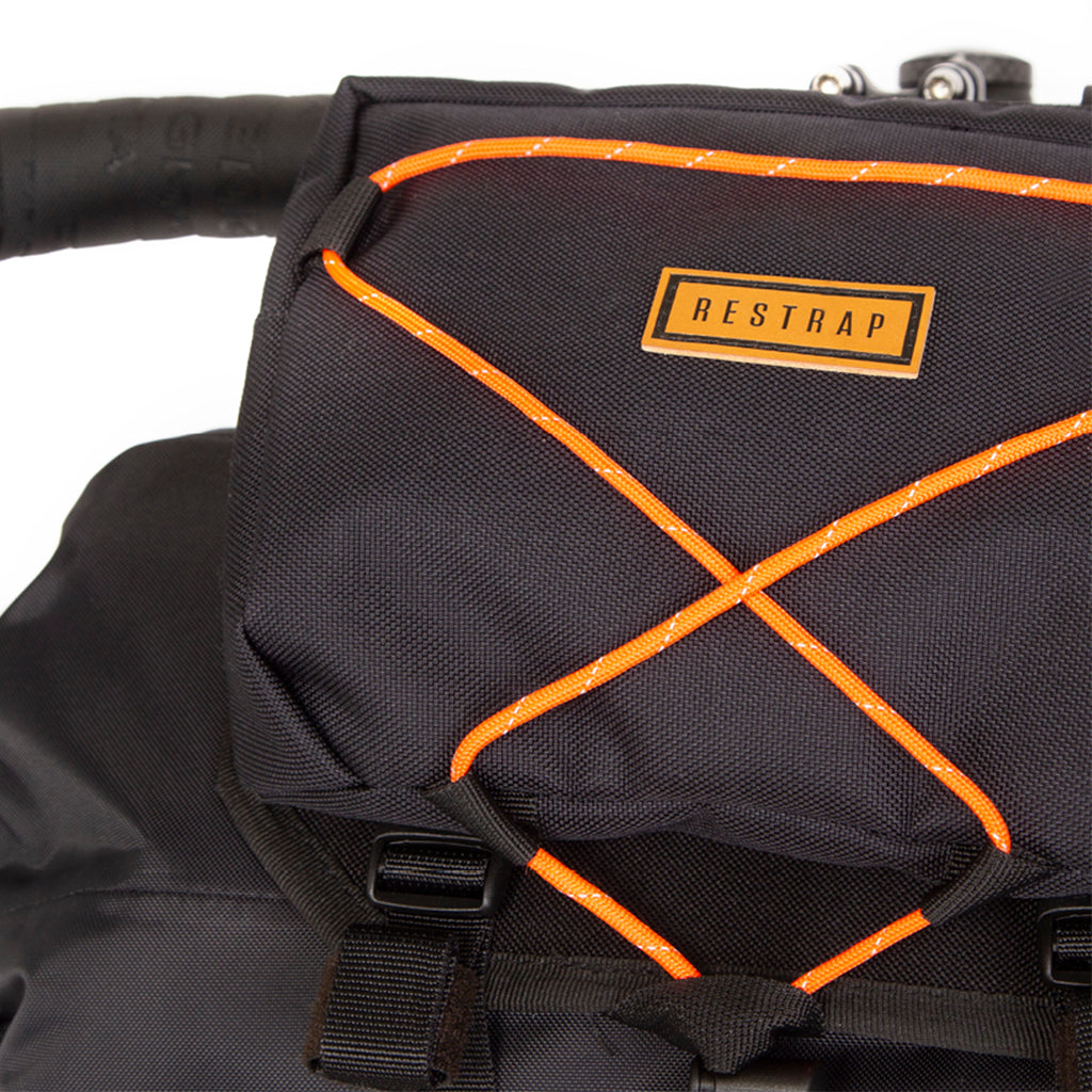 Restrap Handlebar Bag-Black/Orange (Small)