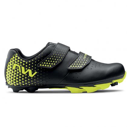 Northwave Spike 3 MTB Shoes-Black/Yelllow Fluo