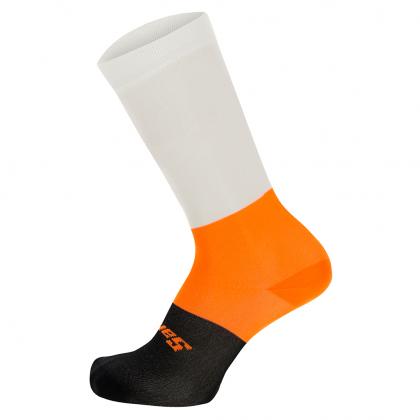 Santini Bengal High Profile Socks-White/ Orange