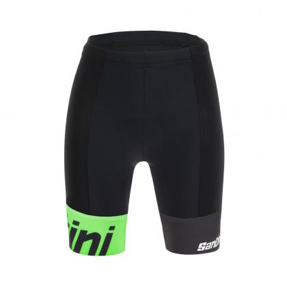 Santini Ironman Cupio Tri Shorts-Black/Fluo Green