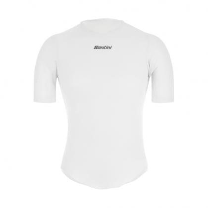 Santini Delta Cooling Baselayer (Short Sleeve)-White