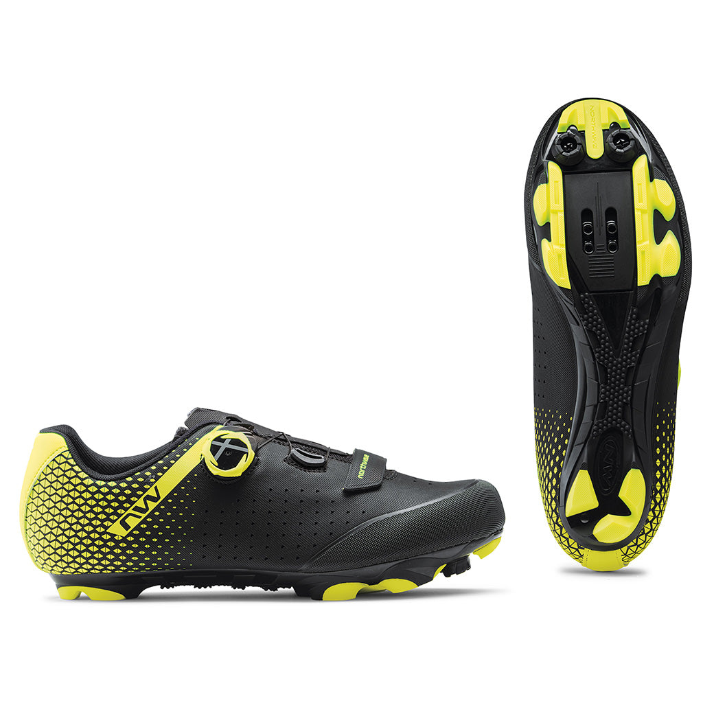 Northwave Origin Plus 2 MTB Shoes-Black/Yellow Fluo