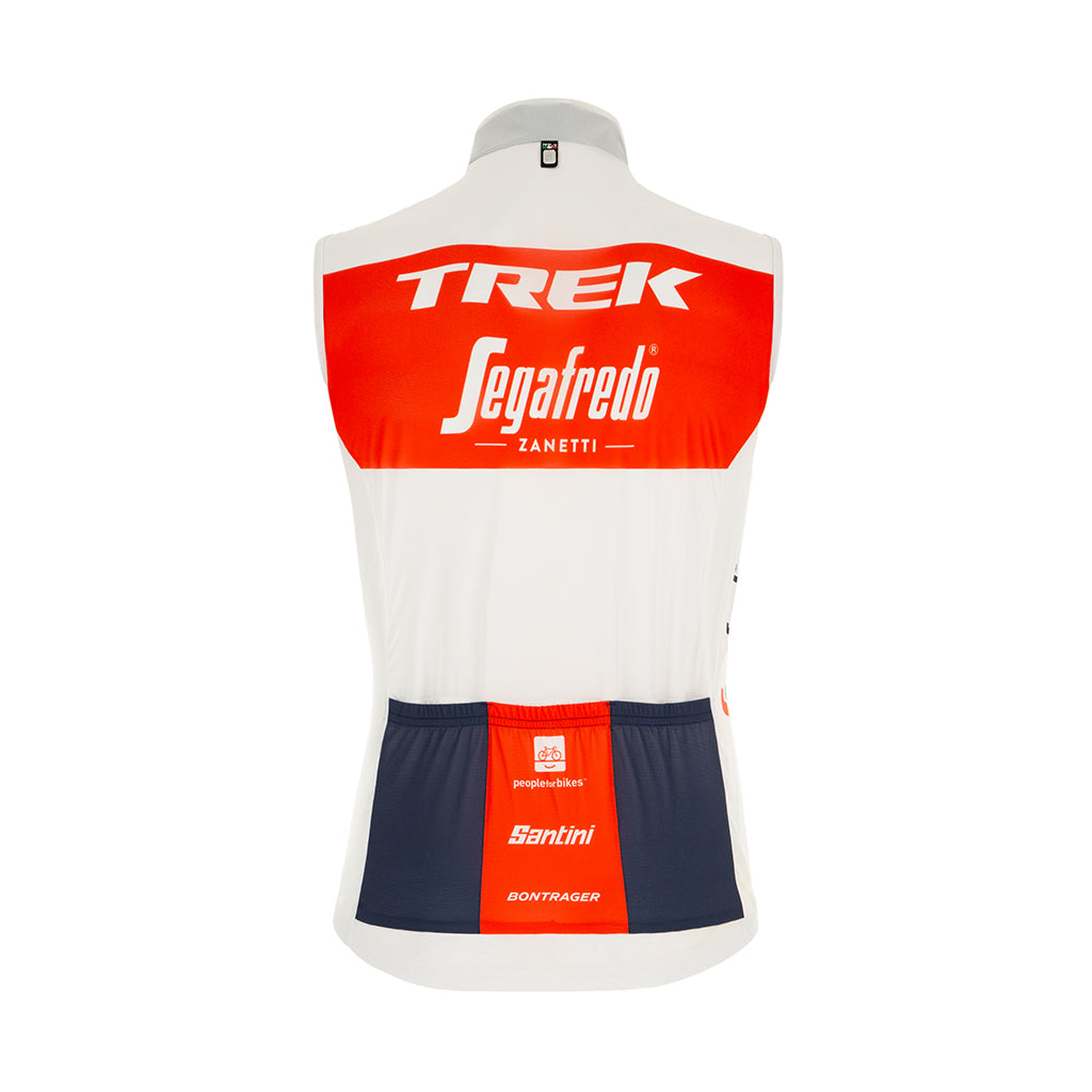Santini Trek-Segafredo Wind Vest (Gilet)-Red