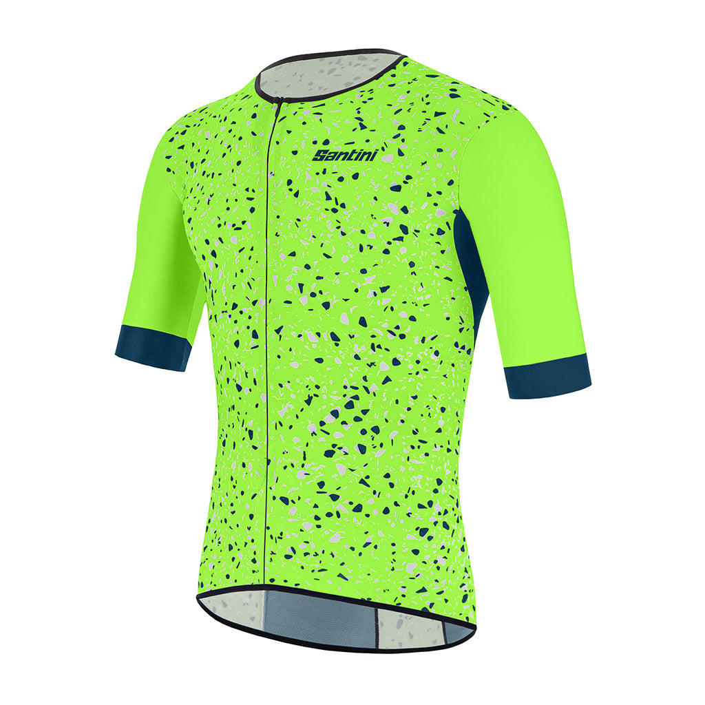Santini Sleek Pietra Triathlon Aero Jersey-Fluo Green