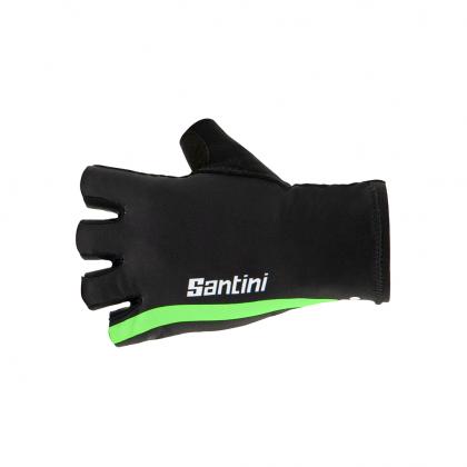 Santini Ironman VIS Gloves-Fluo Green