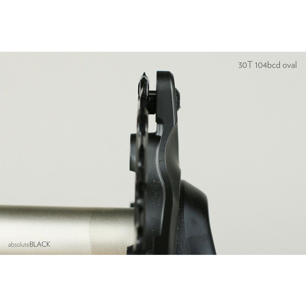 Absolute Black Oval MTB Chainring - 1X Shimano 104 BCD N/W (30T)-Black