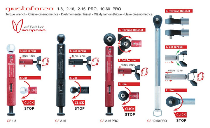 Effetto mariposa tool torque wrench 1-8 DELUXE