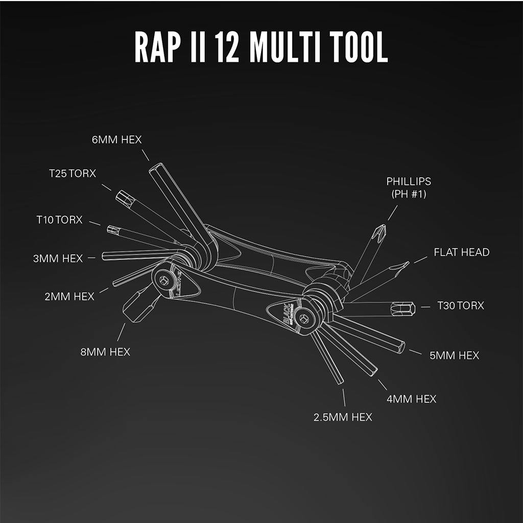 Lezyne Rap II 12 Multitool (12 Functions)
