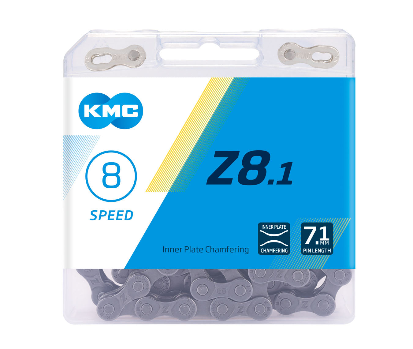 KMC 8 SPEED CHAIN GRAY/GRAY Z8.1