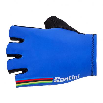 Santini UCI Official Rainbow Gloves-Royal Blue